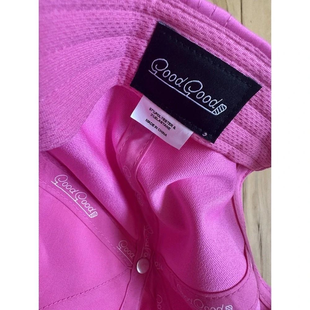 GOOD GOOD Strawberry Rope Snapback Golf Hat Pink White